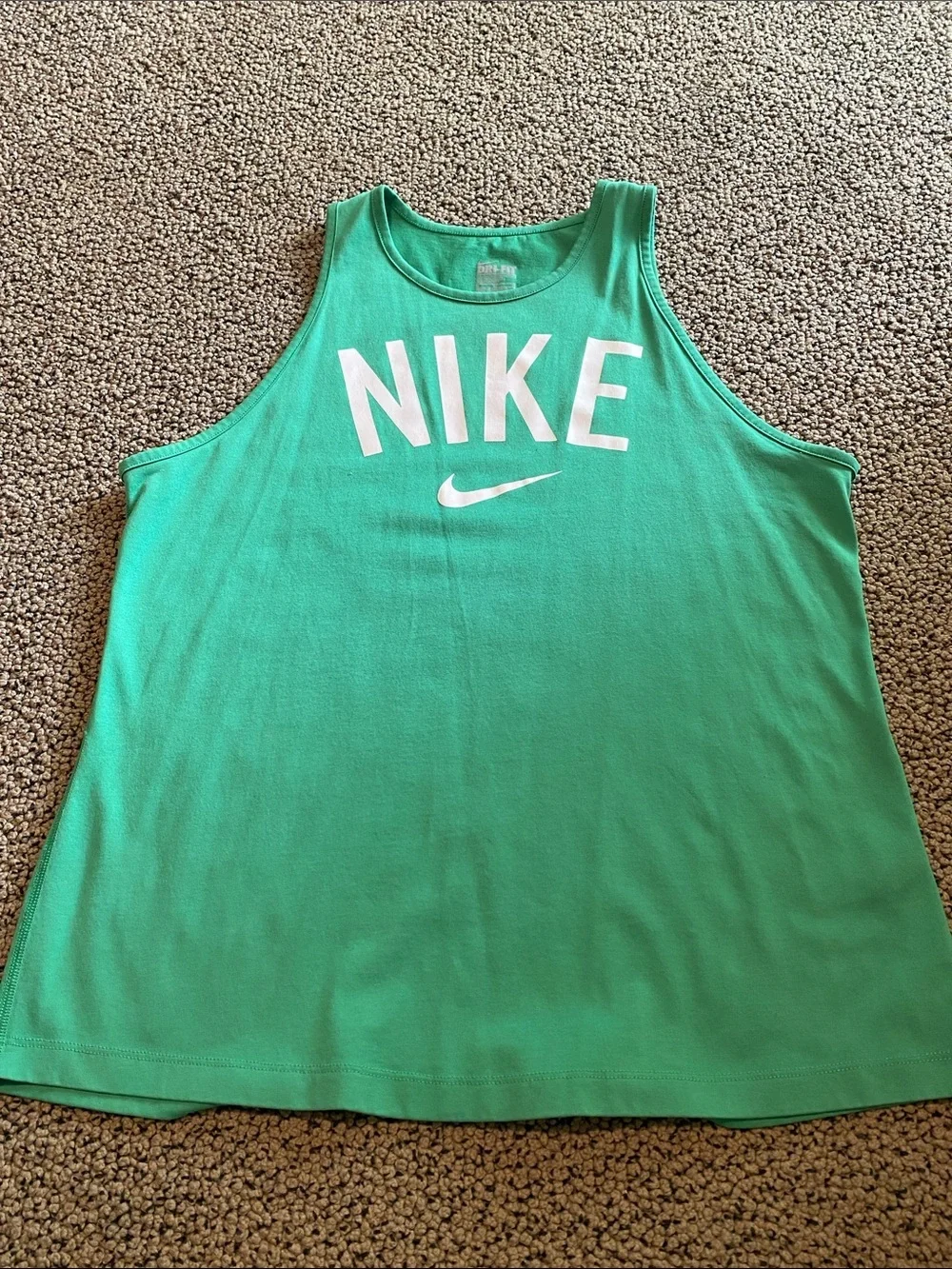 Nike Teal Green Sleeveless Tank with White Logo